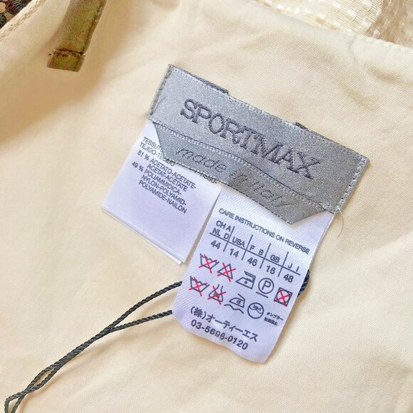 $499 Max Mara Sportmax Ivory Mid-length Dress With LACE **IT 48, US 14 - Picture 7 of 10